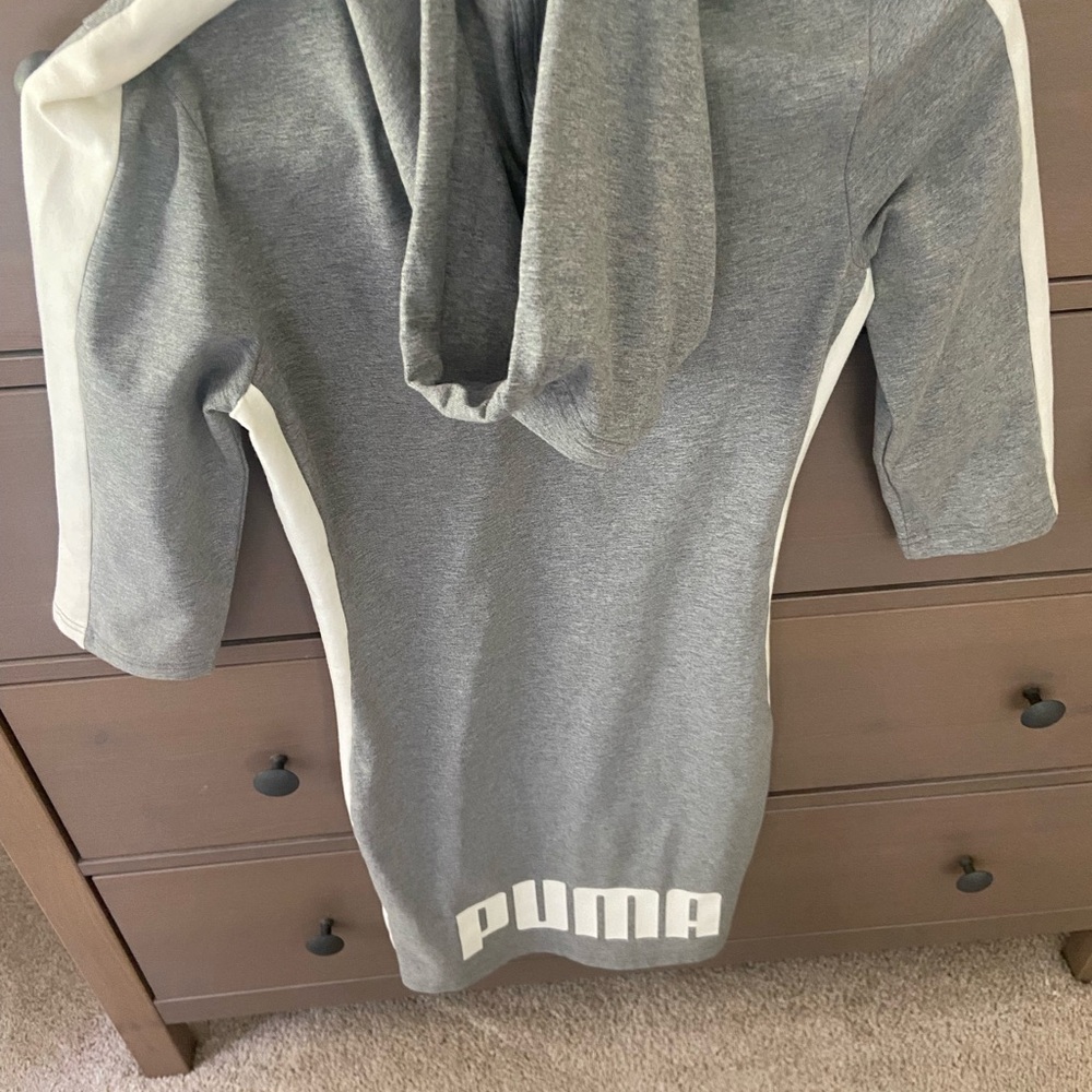 Puma Gray and White Hoodie Dress